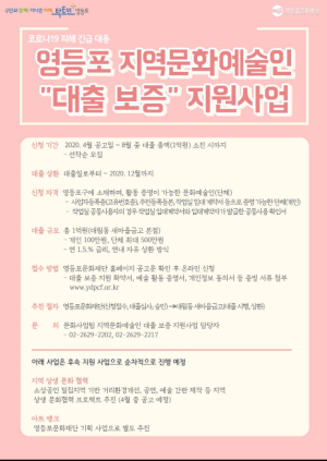 영등포구, 예술인 신용대출 최대 5백만원…새마을금고와 협약