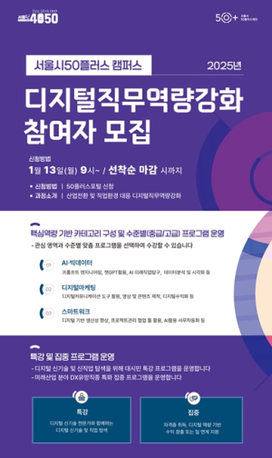 서울시, 중장년 취업의 돌파구 연다… 4,400명 대상 직업훈련‧디지털직무교육 시작