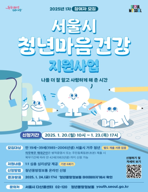 서울시, 효과 입증 서울청년 마음건강돌보기… 마음 회복 넘어 사회 진입까지 돕는다