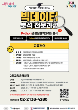 비전공자도 OK! 서울시, 맞춤형 빅데이터 분석 교육 2배로 늘린다
