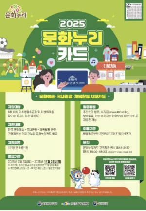 강동구, 2025년 문화누리카드 1인당 연 14만 원 지원