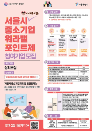 서울시, 워라밸 포인트제 참여기업 상시모집…신규 3종 인센티브 본격 시행