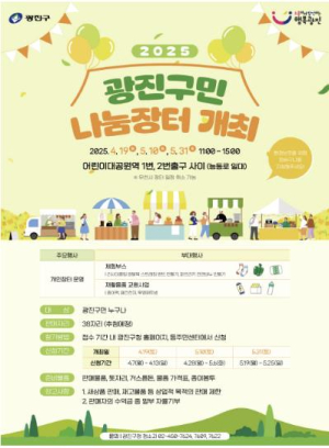 광진구, 자원순환 문화 확산…`2025 광진구민 나눔장터` 개최
