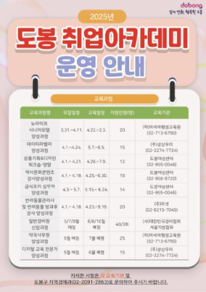 재미‧취업 한 번에…도봉 취업아카데미