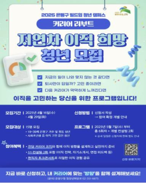 ˝이직 고민? 도와줄게!˝ 은평구, 청년 구직 상황별 맞춤형 프로그램 운영