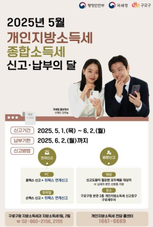 구로구, 5월 1일부터 종합소득세‧개인지방소득세 신고‧납부