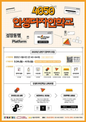 서울시, 중장년 인생 2막 지원하는 ‘인생디자인학교’ 상반기 참여자 250명 모집
