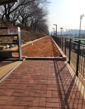 ˝벚꽃길 따라 걸어요˝ 구로구, 안양천 황톳길 새 단장 후 4월 1일 운영 재개