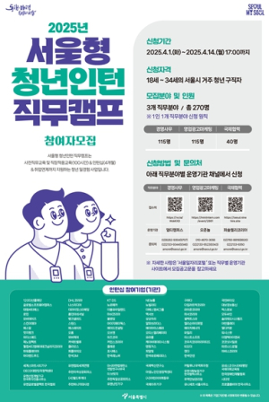 서울시, ``국내외 유망기업에서 인턴 경험 쌓고 취업 성공하세요!``