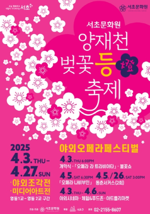 양재천의 밤, 빛으로 물들다! 서초구,‘양재천 벚꽃 등(燈) 축제’개최