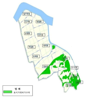 서울시, 강남구·서초구 자연녹지지역 일대 `토지거래허가구역` 재지정