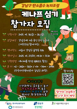강남구, 1600여평 유휴지에 케나프 심어 도심 열기 식힌다
