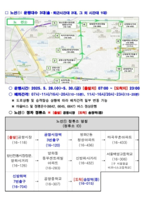 강서구, 시내버스 파업 대비 ‘무료 셔틀버스’10대 긴급 투입