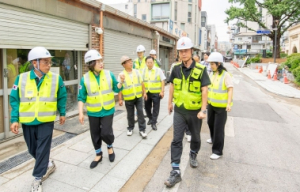 박희영 용산구청장, ‘용리단길 동행거리’준공 앞두고 현장 점검