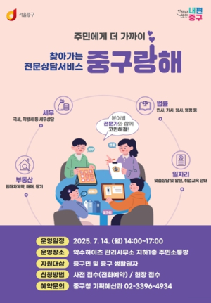 복잡한 고민, 동네에서 풀어요. 주민과 가장 가까운 고민 해결 창구,‘중구랑해’ 운영