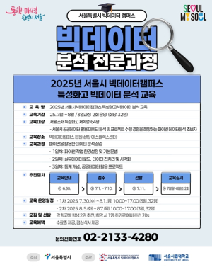 서울시, 특성화고생 대상 ‘미래 실무형 빅데이터 인재’ 키운다
