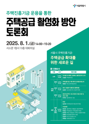 `서울주택진흥기금` 본격화 주택공급 속도낸다… 서울시, `전문가토론회` 개최