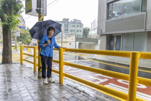 강북구의회 최미경의원, 우이초등학교 보도용 방호울타리 점검