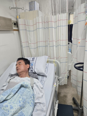 강북구의회 조윤섭 의원, 극한 호우 피해 현장점검 중 낙상 사고 당해