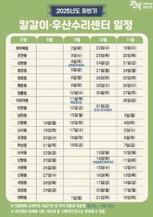 관악구, `찾아가는 칼갈이‧우산수리센터` 하반기 운영 재개