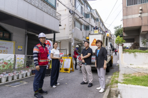 강북구의회 최미경의원, 수유1동 공중선 정비사업 현장점검