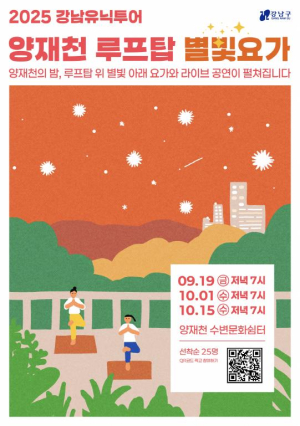 요가·음악·야경 삼박자… `강남 별빛요가` 이제 양재천에서도 즐긴다!