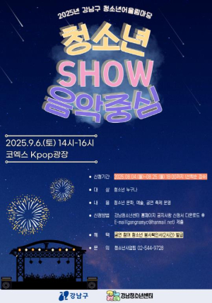 강남구, 낮엔 공연·밤엔 친환경 야시장…`청소년 어울림마당` 개최