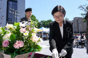 이순희 강북구청장, 함준호 장군 전사지비 이전 추모식 참석