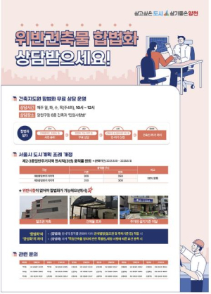 양천구, 위반건축물 합법화 원스톱 상담…3년간 용적률 완화 적용