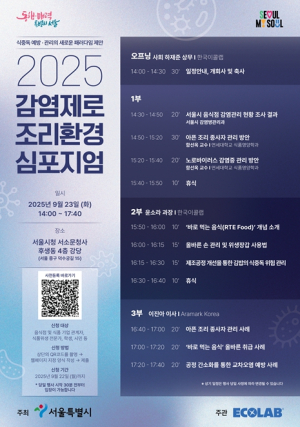 서울시, 식중독 예방 패러다임 전환…감염제로 조리환경 심포지엄 개최