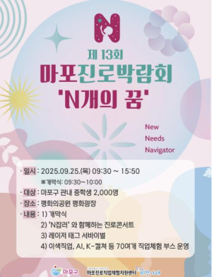 ˝청소년의 미래, 마포에서 열다˝ 마포진로박람회 `N개의 꿈` 개최