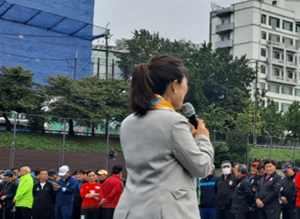 구미경 서울시의원,‘2025 서울시 장수축구대회’ 개회식서 축사 전해