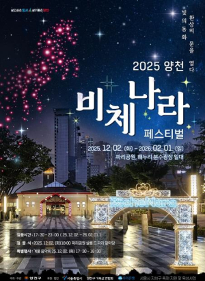 겨울밤, 빛의 동화로 초대…`양천 비체나라 페스티벌` 개막