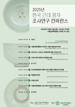 서울공예박물관, `2025년 한국 근대 청자 조사연구 컨퍼런스` 개최