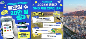 ˝더 가까이, 더 친밀하게˝… 은평구, 사회관계망서비스(SNS) 20만 달성 기념 첫 만족도 조사 진행