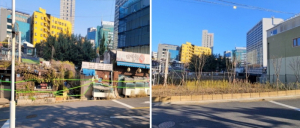 서대문구 충정로역 인근 철로 변 무단 점유 완충녹지 복원