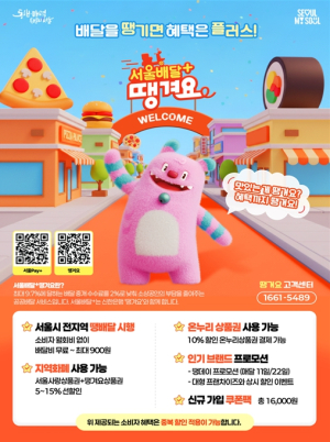 서울시, `서울배달+땡겨요` 2025년 매출 1,500억 돌파… 소상공인 수수료 90억 아꼈다