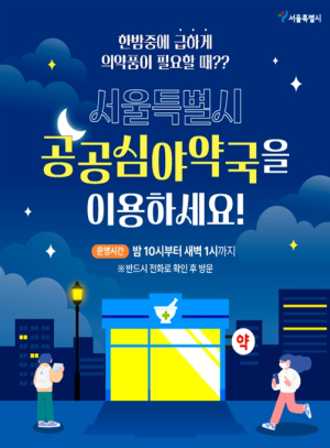 서울시, 24만 시민 찾은 공공심야약국 심야 의약품 공백 메웠다