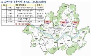서울시, 성북·중랑·은평 모아타운 6곳 토지거래허가구역 지정…투기 차단