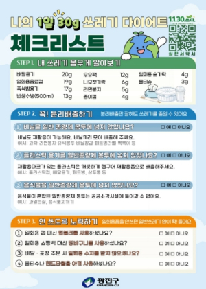 광진구, 1일 30g 감량 체크리스트로 전 구민 `쓰레기 다이어트` 본격 추진