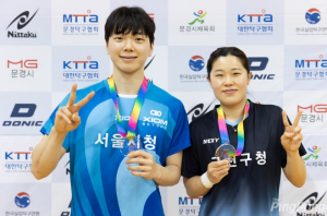 금천구청 여자탁구단, 2026 문경시 춘계회장기 실업탁구대회 혼합복식 준우승