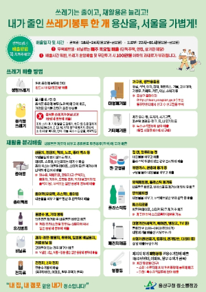 용산구, 한눈에 보는 생활쓰레기 분리배출 안내문 제작‧배포