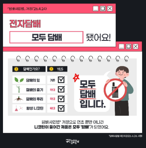 ˝전자담배도 담배입니다˝ 강서구, 담배사업법 개정에 따라 전자담배 단속 강화