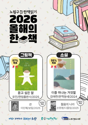 같이 읽으니 더 가치 있는 사회적 독서, 누구나 어디서나 `책 읽는 노원` 만든다...노원구, 구민이 직접 선정한 `올해의 한 책` 선정 발표