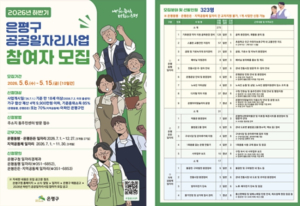 은평구, 취약계층 자립 돕는 공공일자리 323명 모집… 15일까지 접수