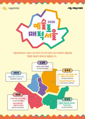 서울문화재단, `5대 권역 시민 생활권을 예술매력으로 물들이다` 《예술로 매력서울》 본격 추진