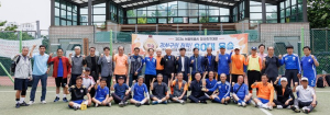 진교훈 서울 강서구청장, 70~80대 장수 축구대회 선수단 격려