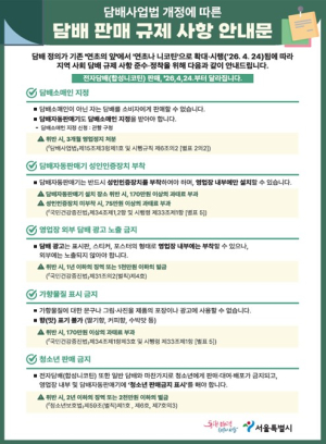 서울시, 전자담배 집중 점검·계도 통해 제도 안착 전방위 노력