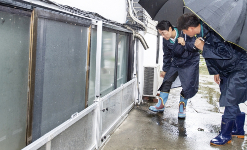 김경대 용산구청장, 호우특보에 재난현장 긴급 점검