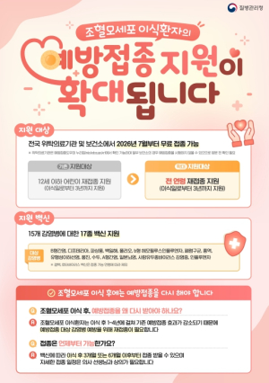 성북구, 조혈모세포이식환자 국가예방접종 지원 `전 연령` 확대